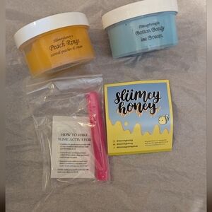 Slimey Honey Peach Rings and Cotton Candy Slime Set